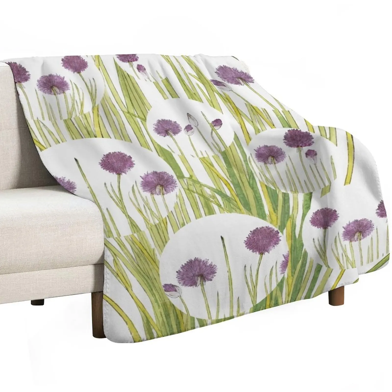 Botanical watercolour Throw Blanket christmas decoration Summer for sofa Bed covers Fashion Sofas Thins Blankets