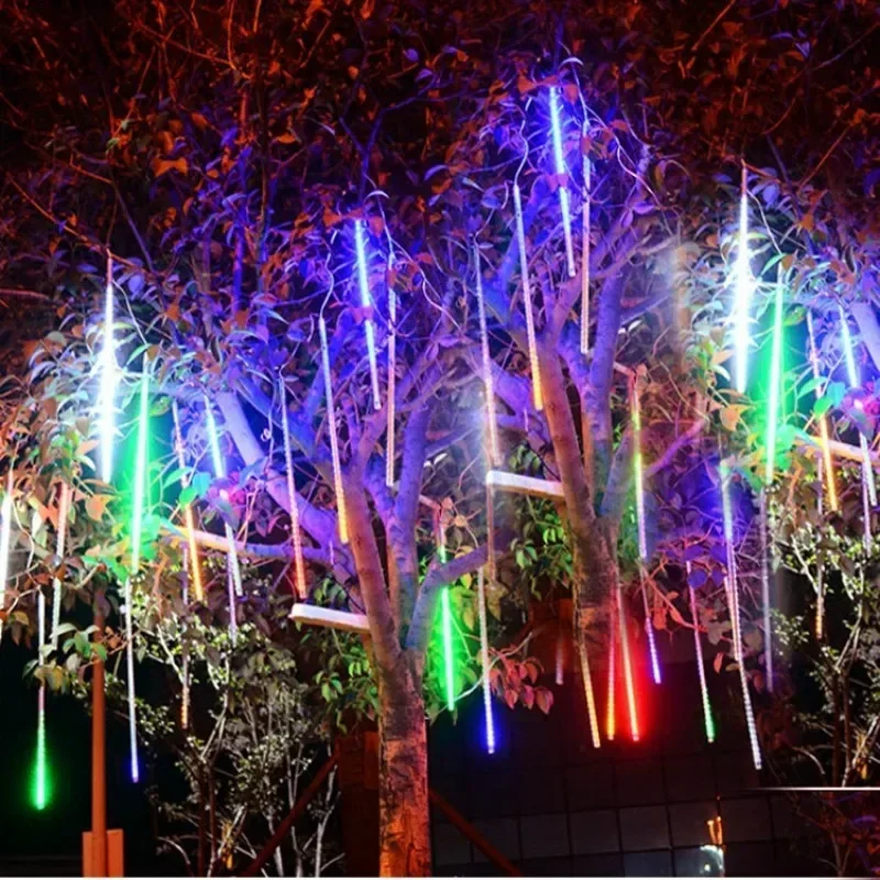 30cm /50cm Waterproof Meteor Shower Rain 8 Tube LED String Lights For Outdoor Holiday Christmas Decoration Tree EU/US/AU/UK Plug