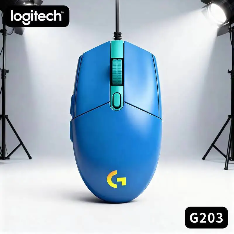 

Игровая мышь Logitech G203 LIGHTSYNC, 200-8000 DPI, RGB-подсветка, 6 программируемых кнопок, легкий вес 85 г для длительных сеансов с