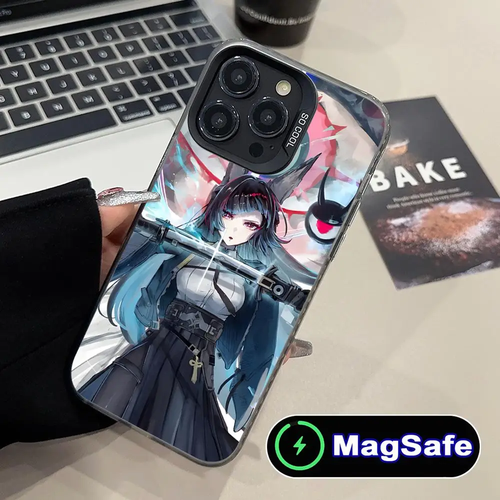 

Zenless Zone Zero Hoshimi Miyabi Phone Case for iPhone 16 15 14 13 12 11 Pro Max Plus MagSafe Translucent Colour Protective