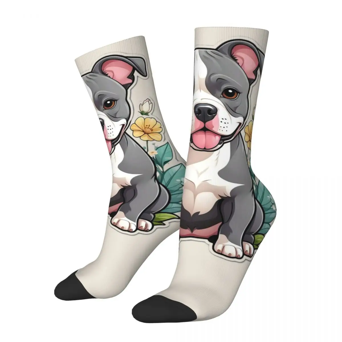 Non brand,pattern Cute Pets Bulldog cosy Unisex Socks Outdoor Interesting Four Seasons Socks