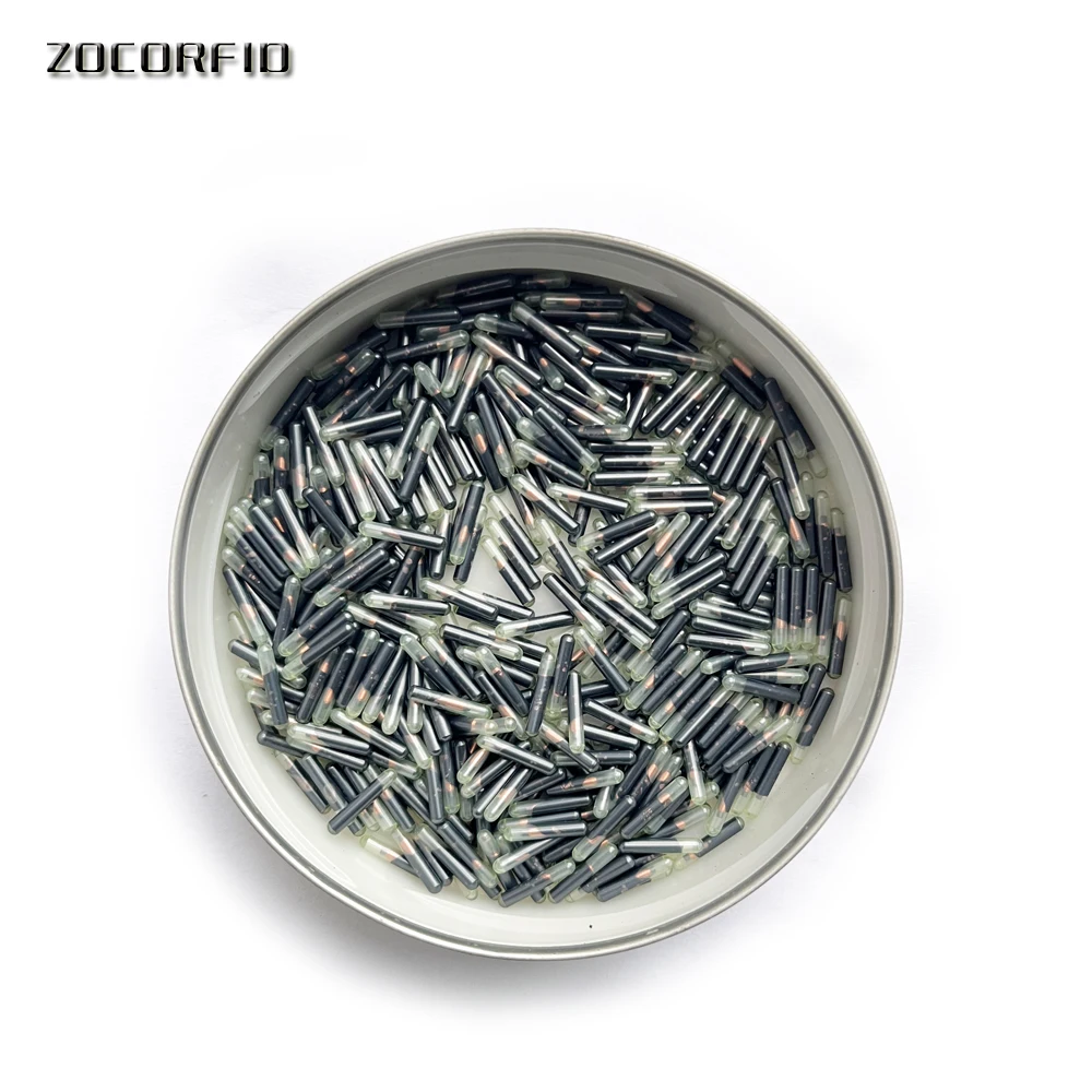 1000pcs/lot EM4305 Animal Microchip International Standard 134.2KHz FDX-B ISO11785 Or 125KHZ EM4100 Format
