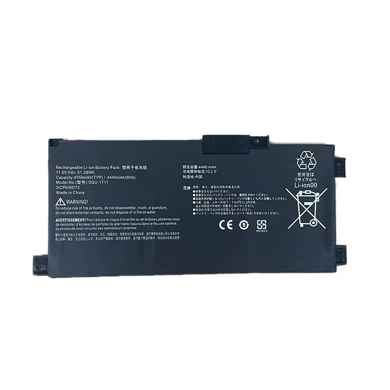 New SQU-1711 11.55V 4550mAh Rechargeable Li-ion Replacement Battery For Hasee G7000M S7 ThundeRobot 911 Air 911S 911ME Laptop