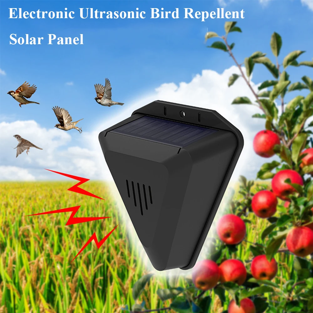 

Outdoor Solar Bird Repeller Timing Animal Repellent Alarm Waterproof Farms Safety System Drive Away Animals Alarm Orchards Crops