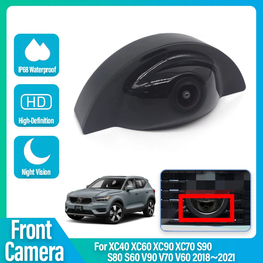 

HD 1080P Car Front View Backup Camera For Volvo XC40 XC60 XC90 XC70 S90 S80 S60 V90 V70 V60 2018 2019 2020 2021 Night Vision