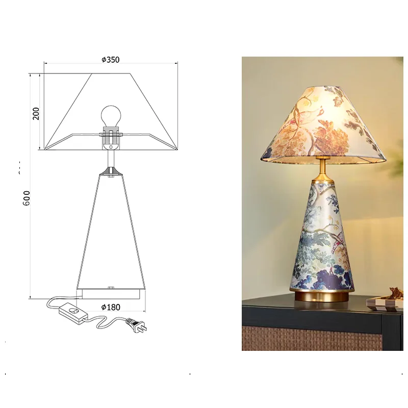 Floor lamp Banquet hall Bedroom Office Art Deco lamp