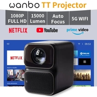 Wanbo TT Projector 4k 1080P Dual Band WIFI6 BT5.1  Linux System 15000 Lumens Dolby Audio Beamer Home Theater Projetor