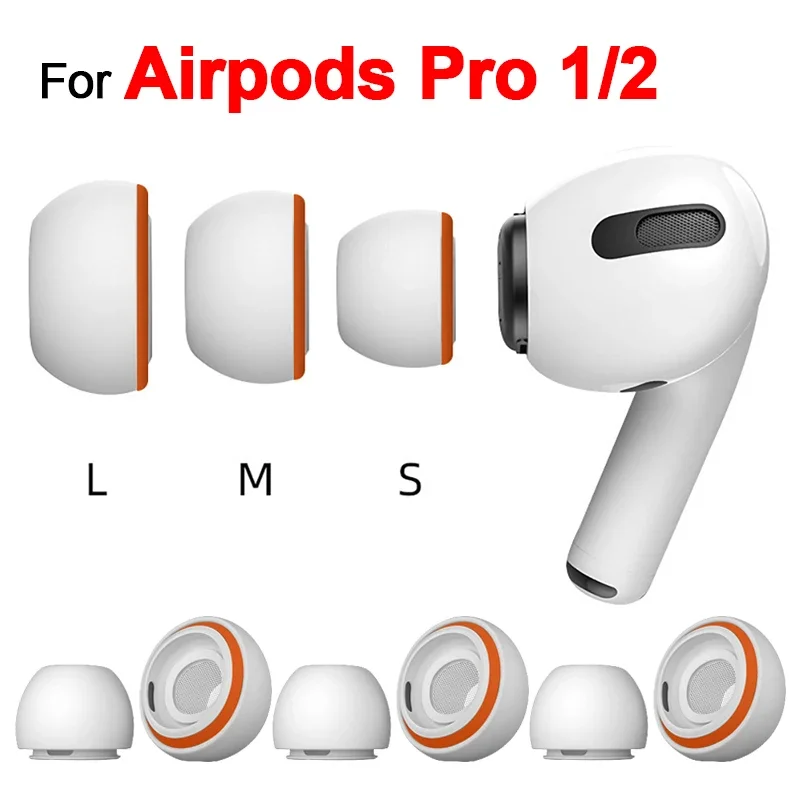 Substituição Ear Dicas para Airpods Pro, Earbuds Silicone macio, Earplug Capa, Earplug Protector, 2, 1 Geração