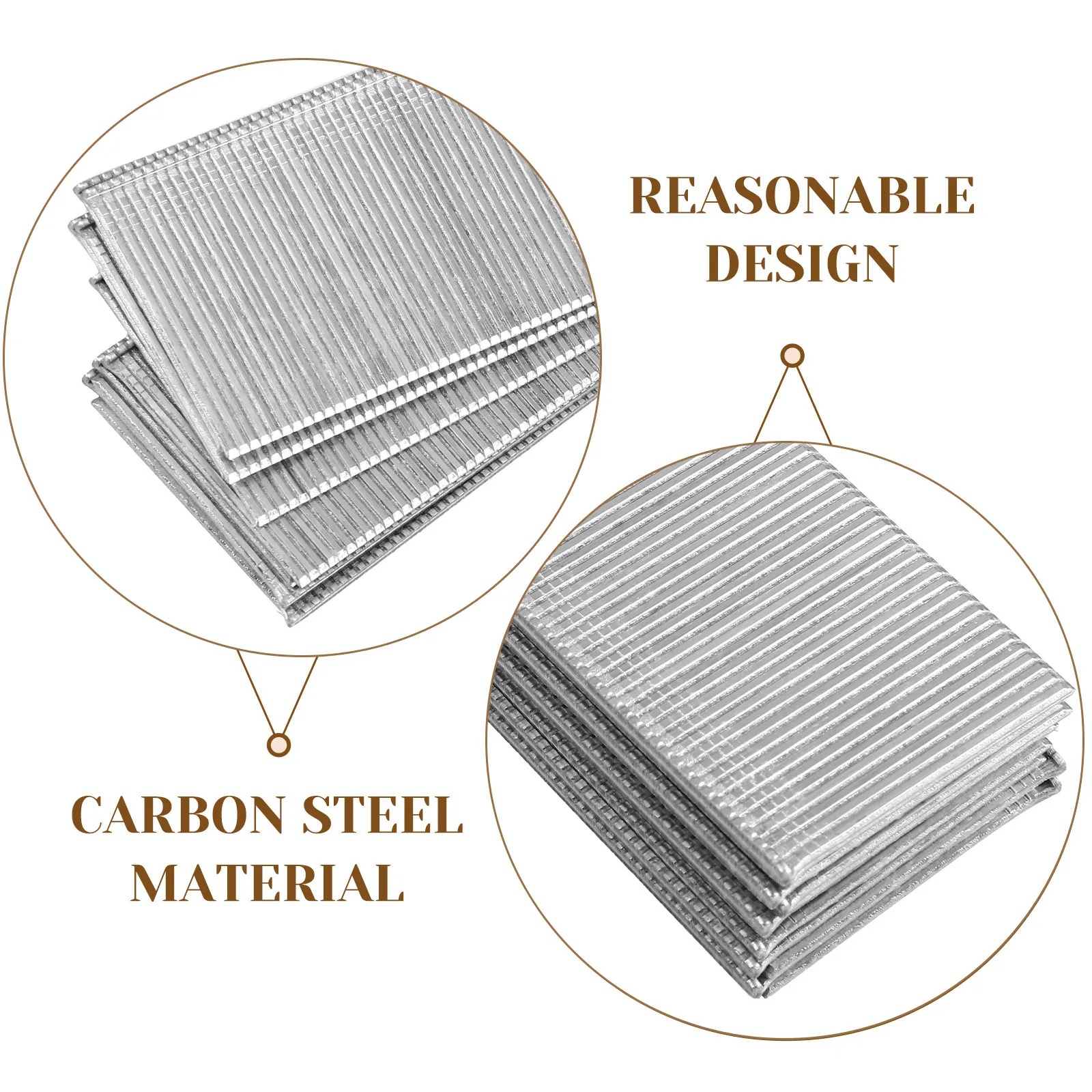 1360Pcs Stainless Steel Brad Nails Nailer Staples Heavy Duty for Woodworking Furniture DIY Crafts Brad Nails Staples for Stapler
