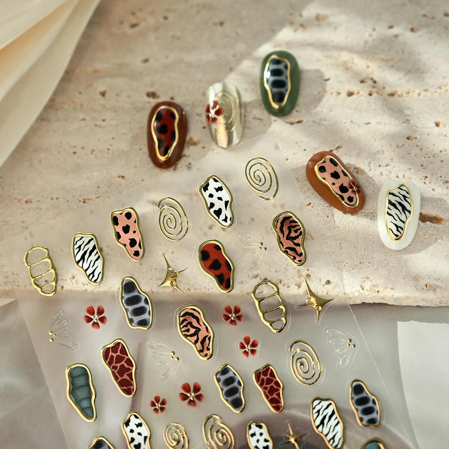 สติกเกอร์ติดเล็บลายสัตว์ 5 มิต - Nail Art Zebra บทวิจารณ์และราคา