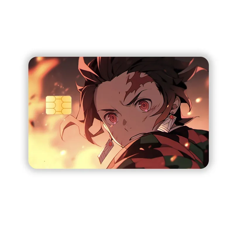 Waterproof Sticker Decoration Debit Bank Charge Card Protective Film Cartoon Credit Card Skin Stickers Demon Slayers