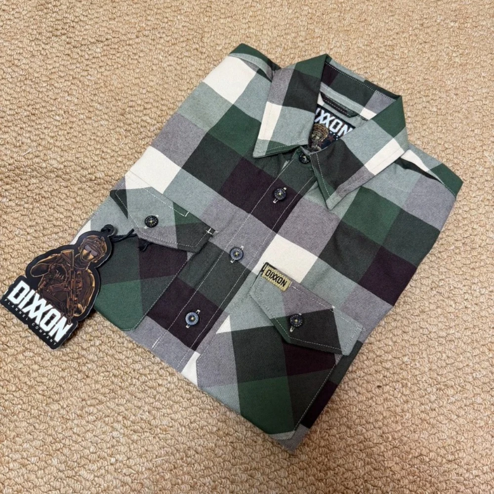 Flannel Plaid Shirt Heavy Weight - Мужская фланелевая рубашка Dixxon из плотной
