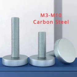 M3 M4 M5 M6 M8 M10 Flat Knurled Large Round Head Bolts Hand Tightening Adjusting Screws GB835