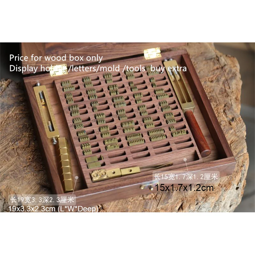 RCIDOS Big Black Walnut Letters Box for MOVEGO Brass Lettters,price for box only,Without Letters,Not in stock,2 week ship Out