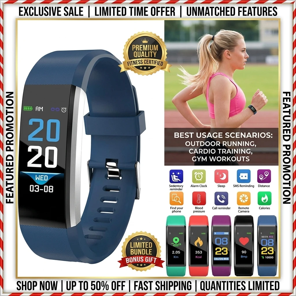 Digital Smart Band Sport Smart Watch Men Woman Blood Pressure Heart Rate Waterproof Monitor Fitness Bracelet For Android IOS