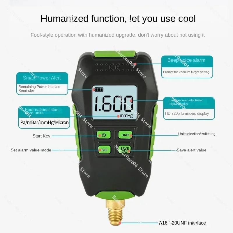 Digital Vacuum gauge High precision digital Pressure vacuum gauge Electronic vacuum absolute pressure gauge ST-VG90