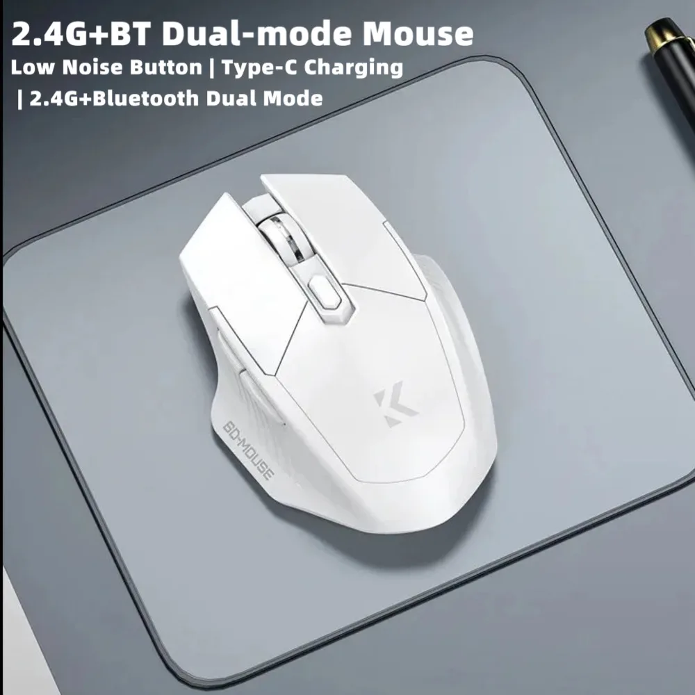 

Rechargeable Bluetooth Wireless Dual-mode Office Mouse Portable Ergonomics Silent Long Endurance Gaming Mause For PC Laptop Gift