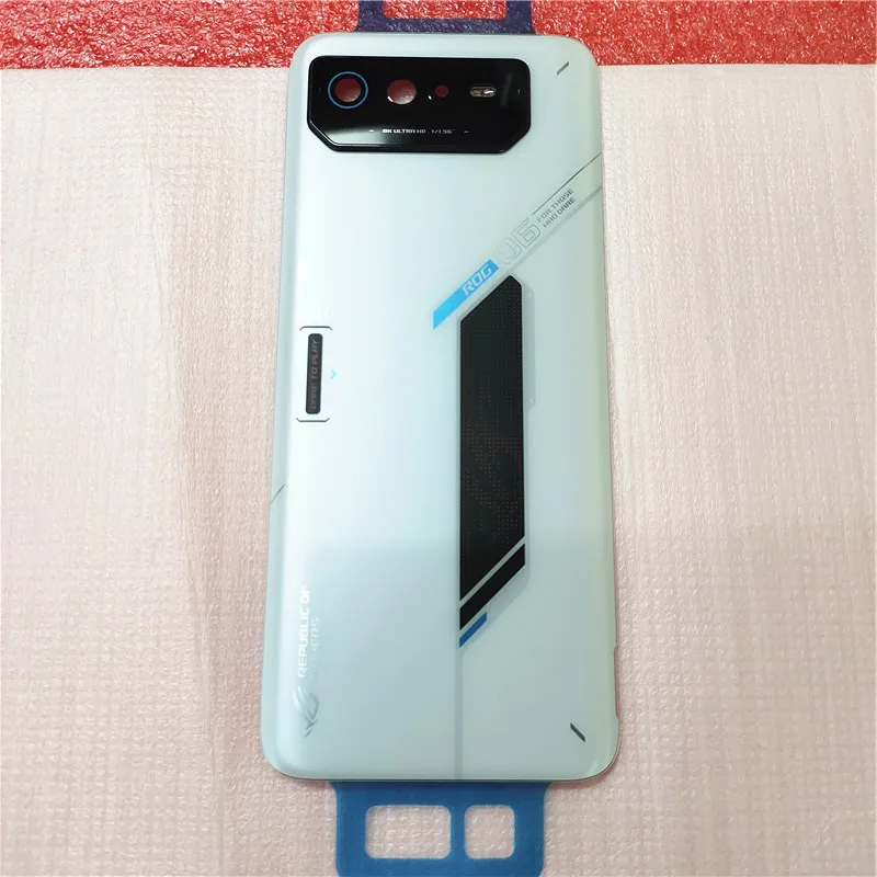 New Battery Back Cover For Asus ROG Phone 6 / ROG 6D AI2203 Rear Housing Door Case Lid + Camera Frame Glass Lens