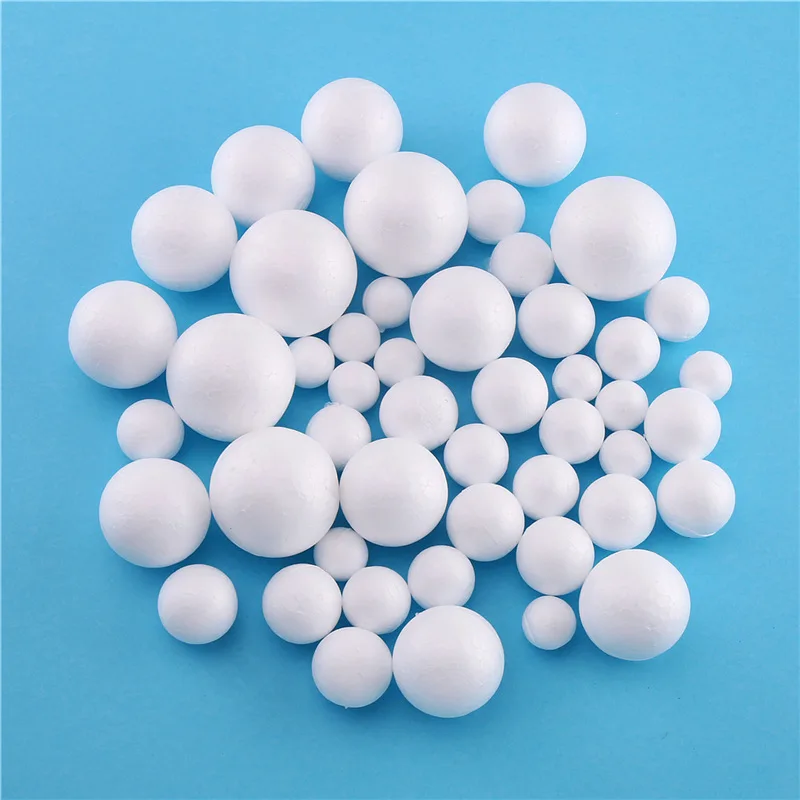 1/1.5/2/2.5/3/4/5cm White Modelling Craft Polystyrene Styrofoam Round Foam Balls For Wedding Party Decorative