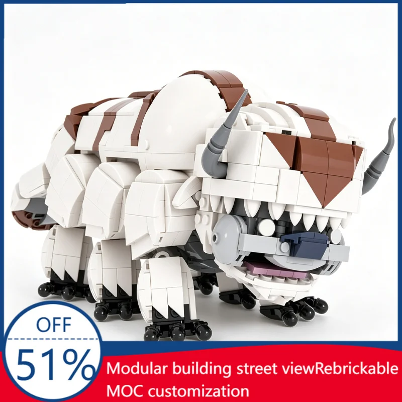 1650PCS Sky Bison Animal Character Model Custom Creative Building Blocks DIY Assembly Educational Children Toy Gift Collection