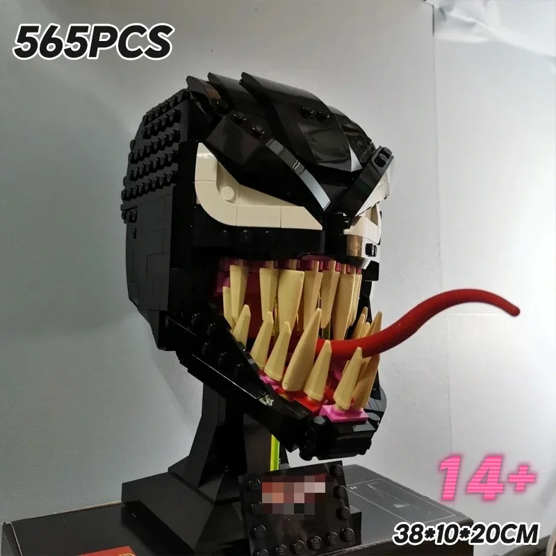 

565 шт. Новогодние украшения для шлемов 76187: Классические декорации по мотивам фильмов о супергероях, черные, крутые детские игрушки, подарок на день рождения