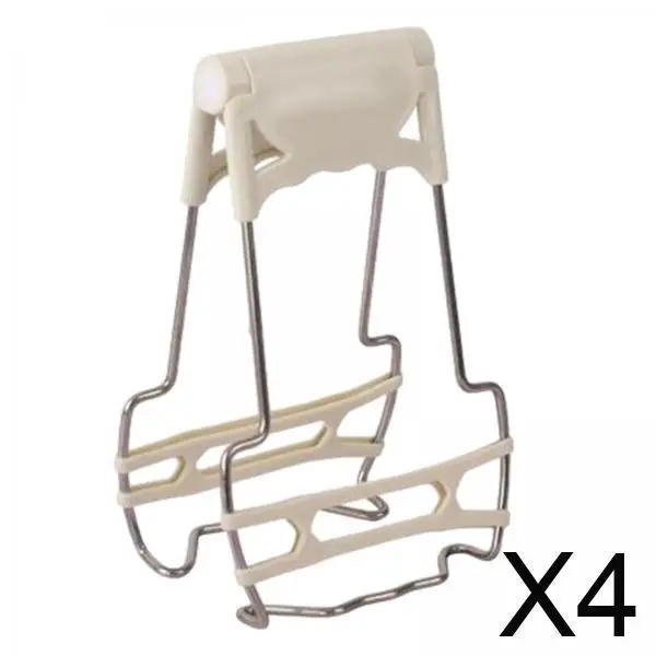 

4xзажим для посуды с защитой от ожогов, захват для кастрюли и сковороды для домашнего пикника, барбекю, белый