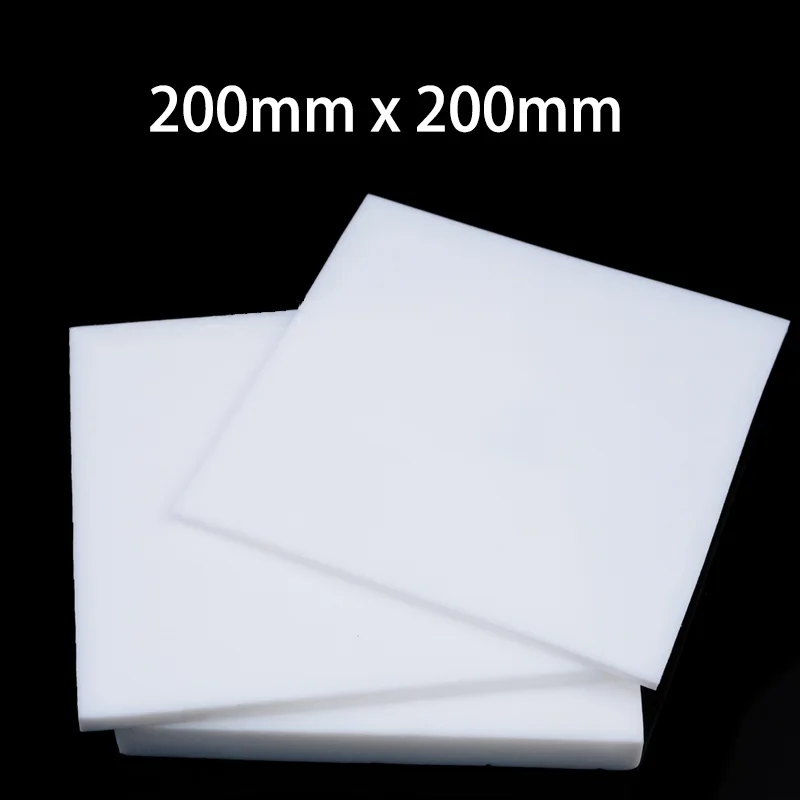 200x200mm Square PTFE Sheet Thickness 2,3,5mm PTFE Plate Gaske Tool Parts Insulation, High Temperature Corrosion Resistance