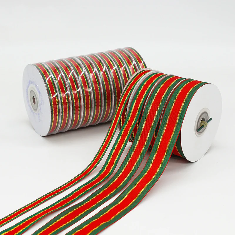 25yards/Roll Merry Christmas Ribbons 10/20/25MM Wide For Party Cake Decorate Handmade Christmas Gift DIY Wrapping Accessories