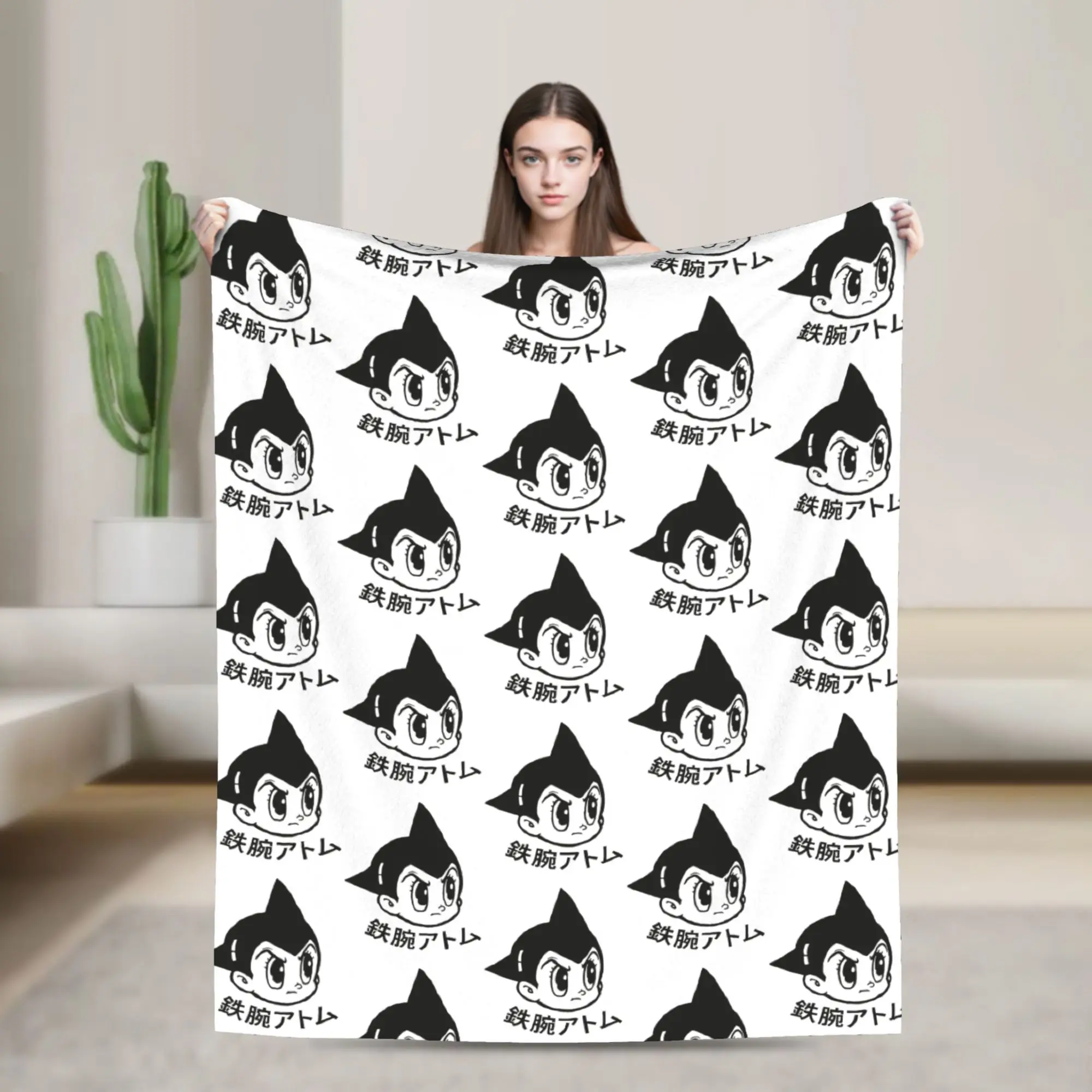 Astro Boy Manga Fleece Blanket Astroboy Anime Funny Throw Blanket for Home 150*125cm Bedspread