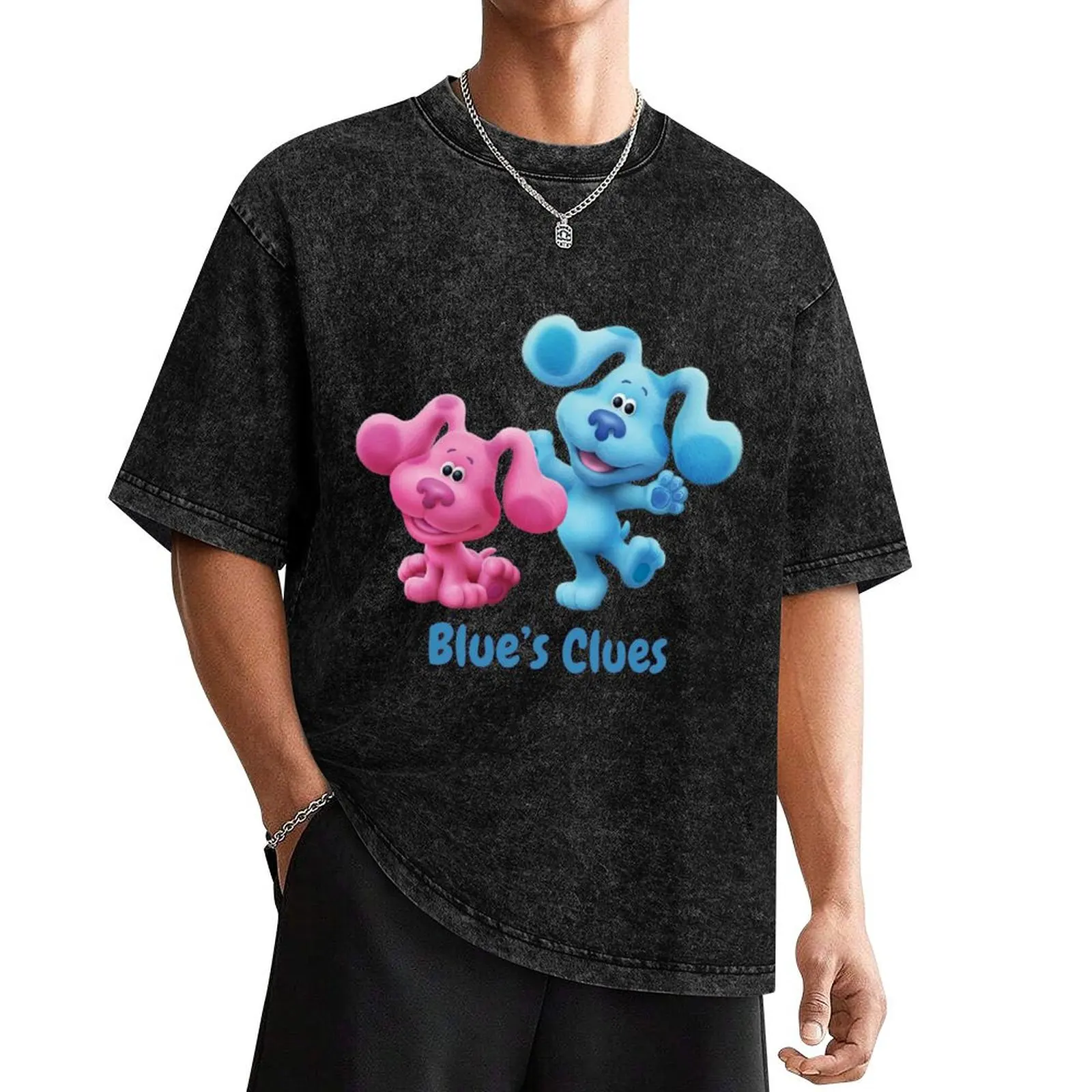 Blues Clues Magenta and blue Funny blue's clues Gift T-Shirt quick drying vintage graphic tee man clothes designer t shirt men