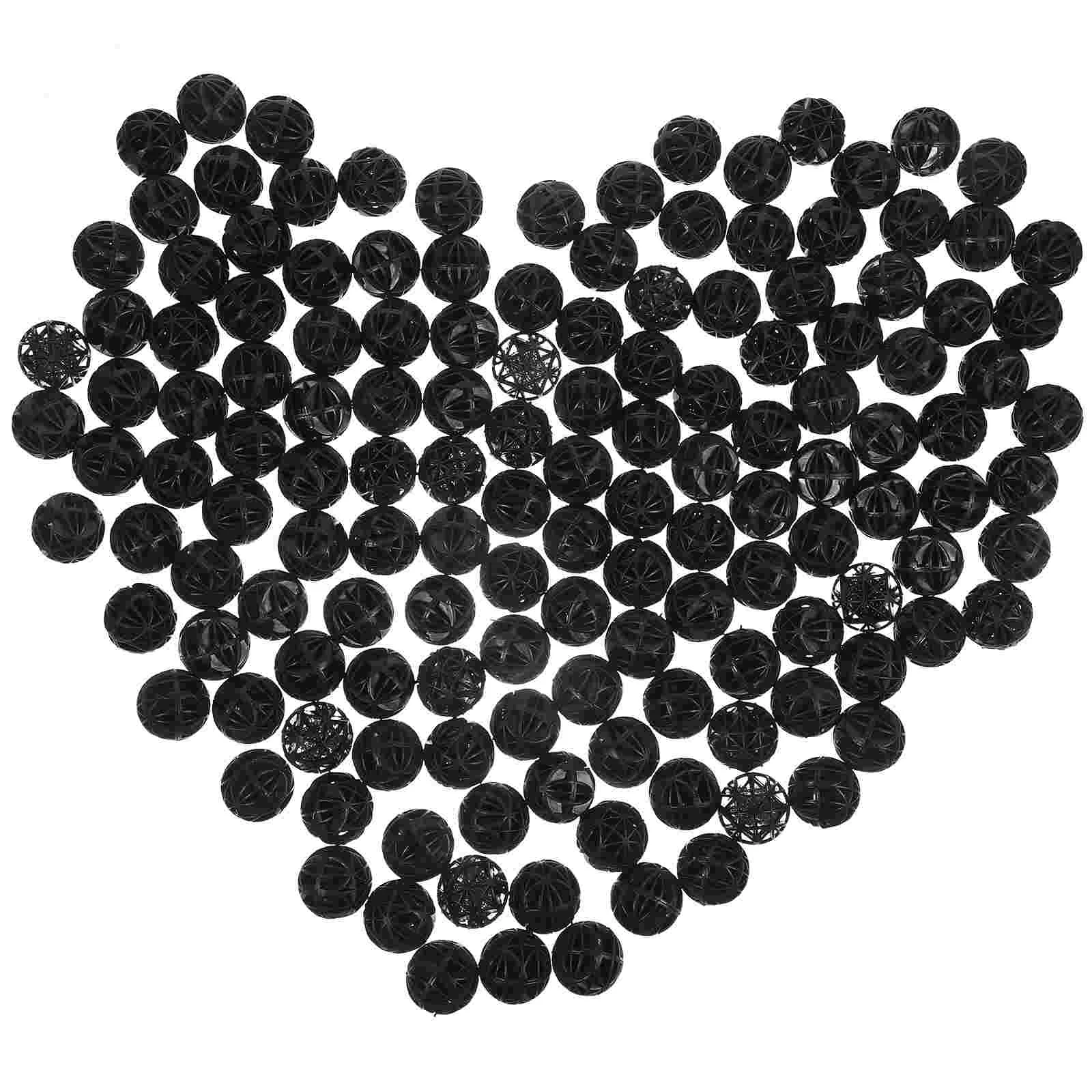 

200Pcs 26mm Aquarium Fish Tank Filter Bio Balls Bio-Balls for Filtration Cleaning (26mm Black) bio balls aquarium