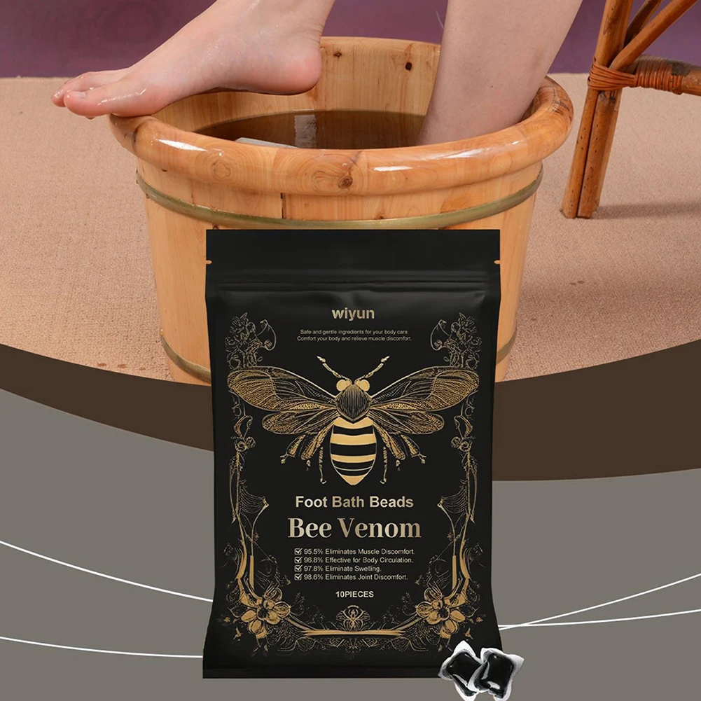 Bee-Venom Foot Bath Beads 30 Herbs Firming Slimming Detox Foot Bath Beads Relieve Physical Tiredness Foot Care Supplies