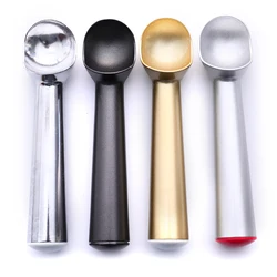 Stainless Silicone Ice Cream Spoon Portable Aluminum Alloy Anti-feeze Ice Maker Frozen Scoop Spoon For Home Kitchen Accessories