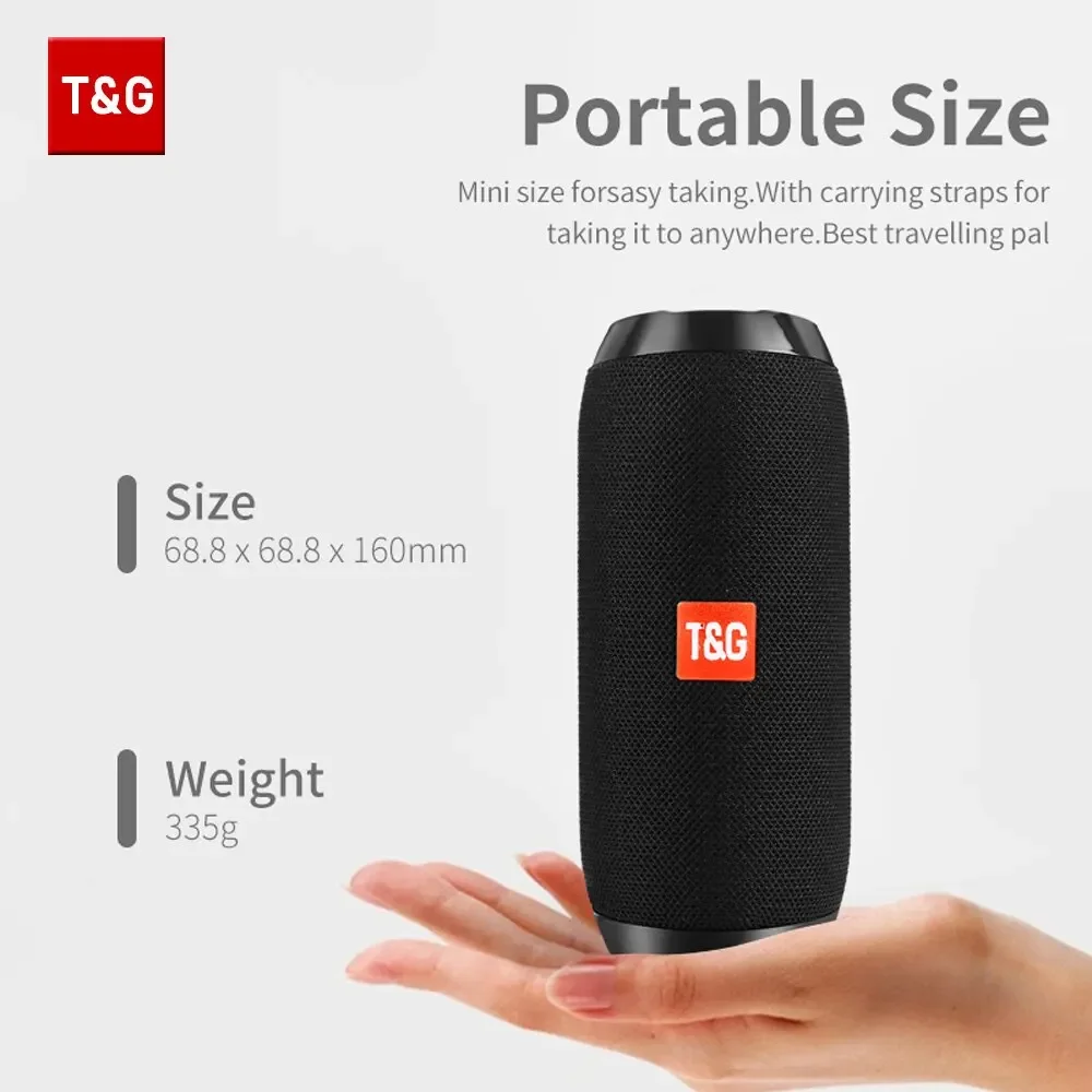 TG117 Portable Bluetooth Speaker Wireless Sound Box Stereo Surround Supports TF Radio Outdoor Hifi Sound Music PlayerGift-Worthy view 3