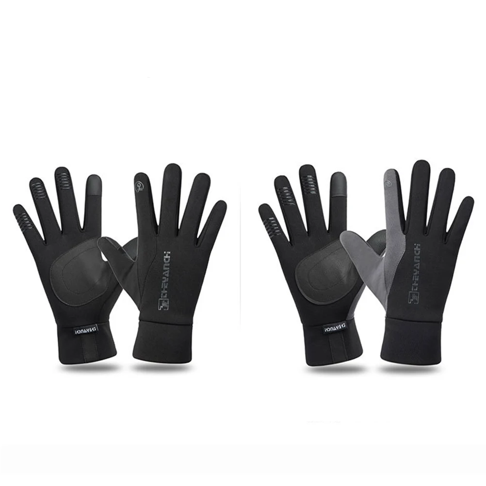 

1Pair Waterproof Windproof Riding Gloves Black Screen Non-Slip Skid-Proof Mountain Bike Gloves Outdoor