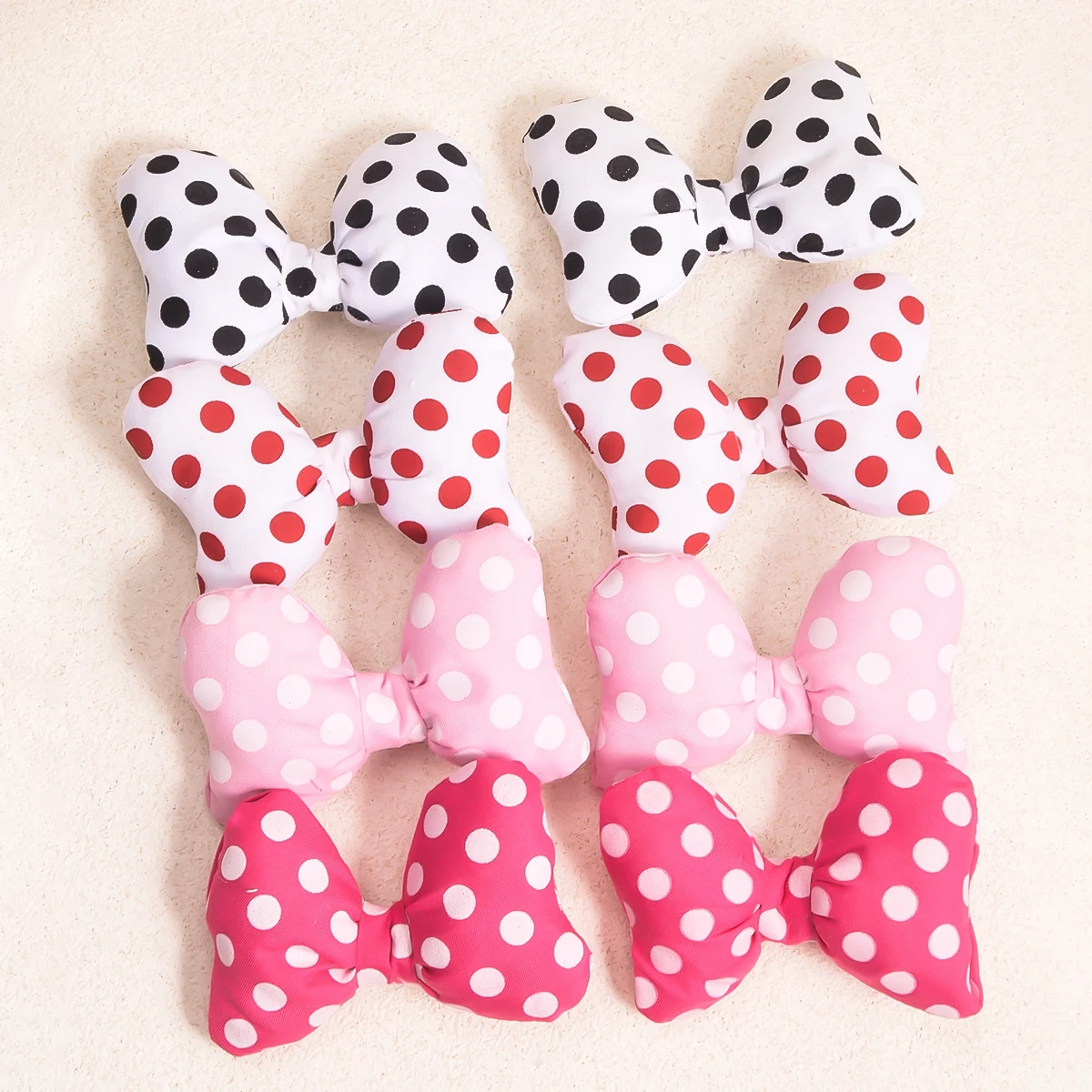 ربطة رأس بربطة رأس بربطة عنق قطنية بنقطة وردية #1