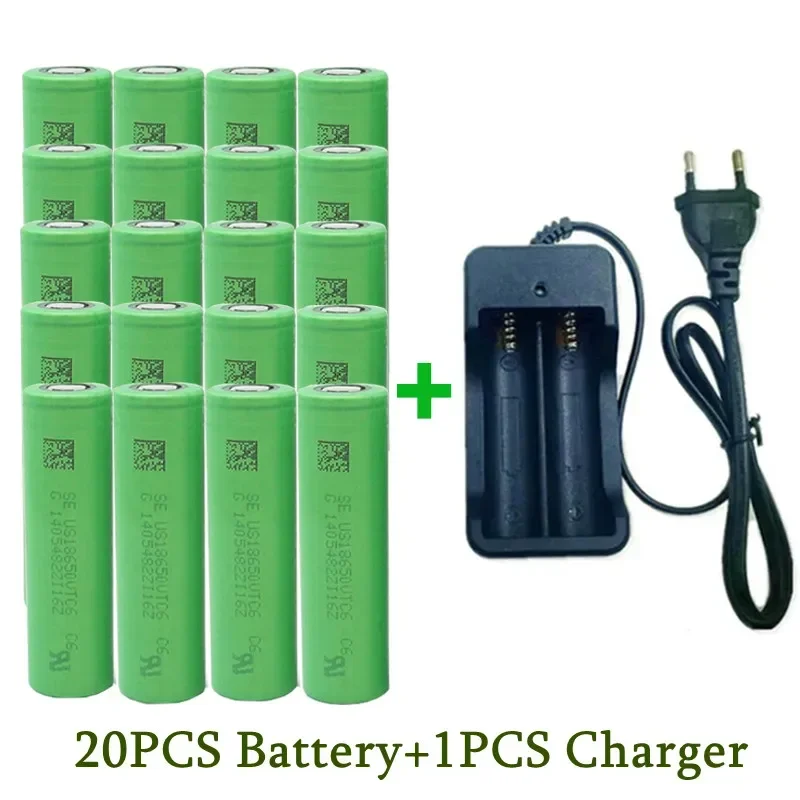 18650 Battery  2023NewBestselling VTC6 Li-ion 3.7V 3000MAH+Charger RechargeableBattery Suitable Screwdriver Battery