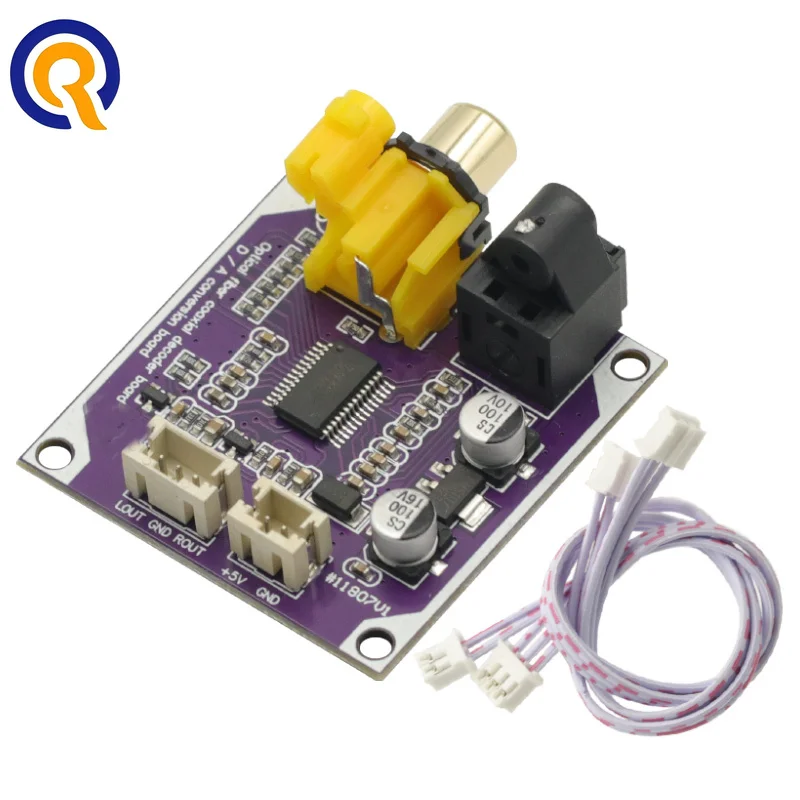 

DAC Digital Audio Decoder 24bit 192khz Optical Fiber Coaxial Digital Signal Input Stereo Output Decod board