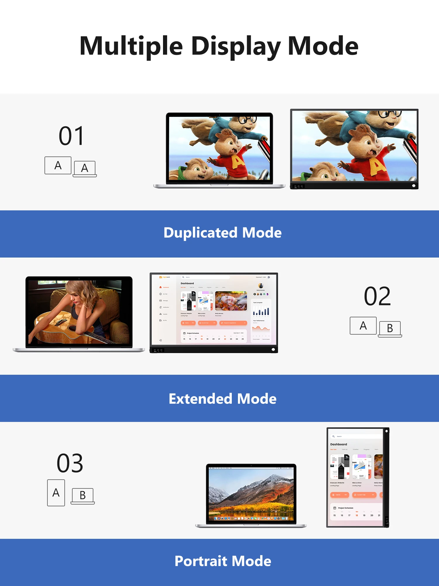 Amoudo 15.6 بوصة شاشة محمولة 1920x1080P تمديد عرض IPS لوحة ال سي دي حامل القلم VESA USBC شاشة HDMI صغيرة للهاتف المحمول