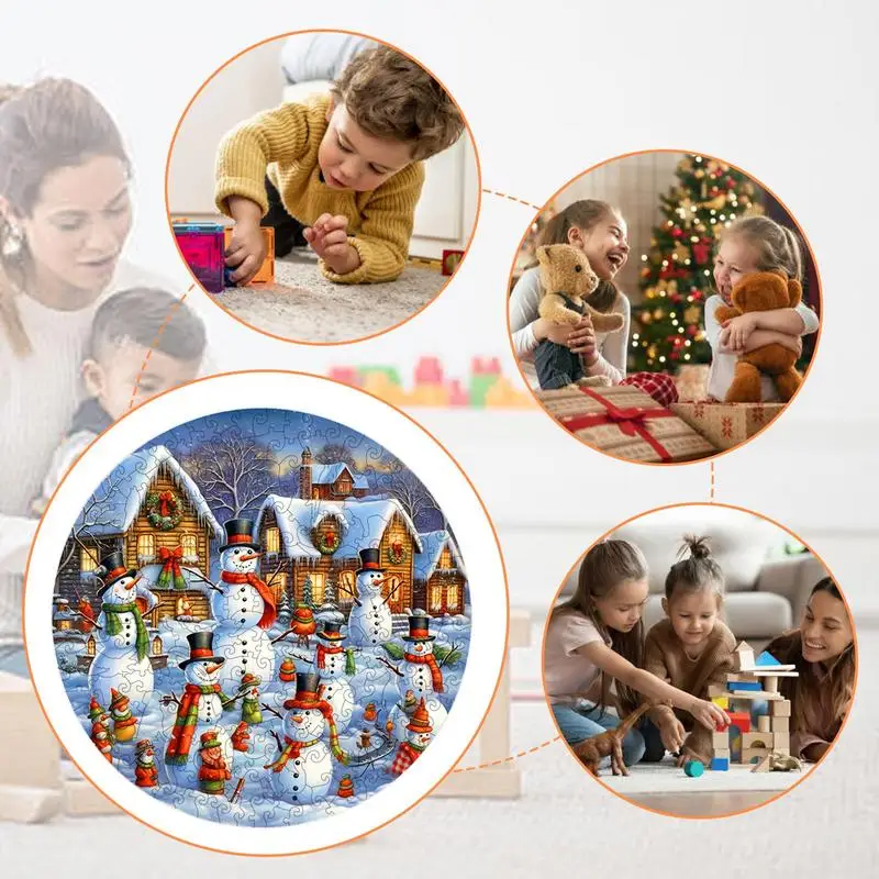 Jigsaw Puzzle Natal, teka-teki pendidikan permainan edukasi teka-teki Jigsaw Natal Anak Dini