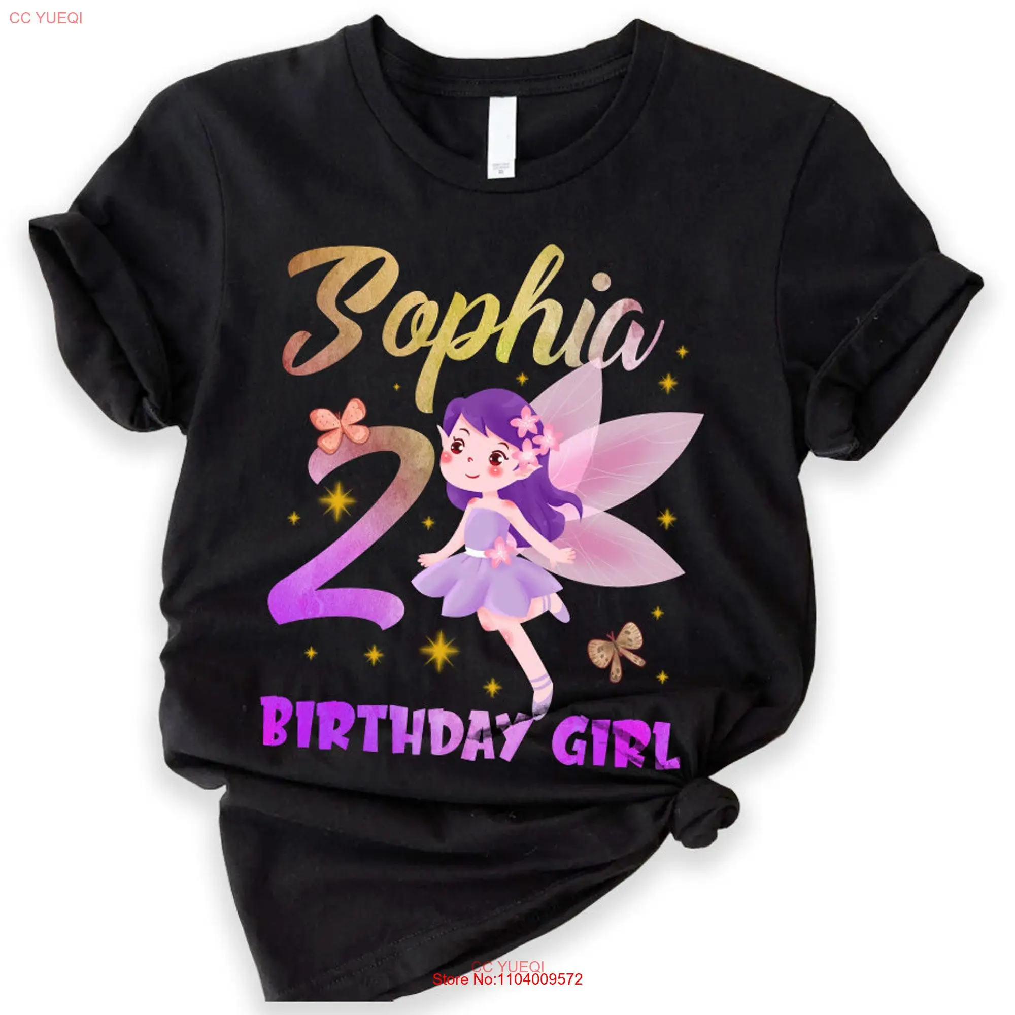 First birthday shirt fairy garden Enchanted tale party Mythical creatures long or short sleeves