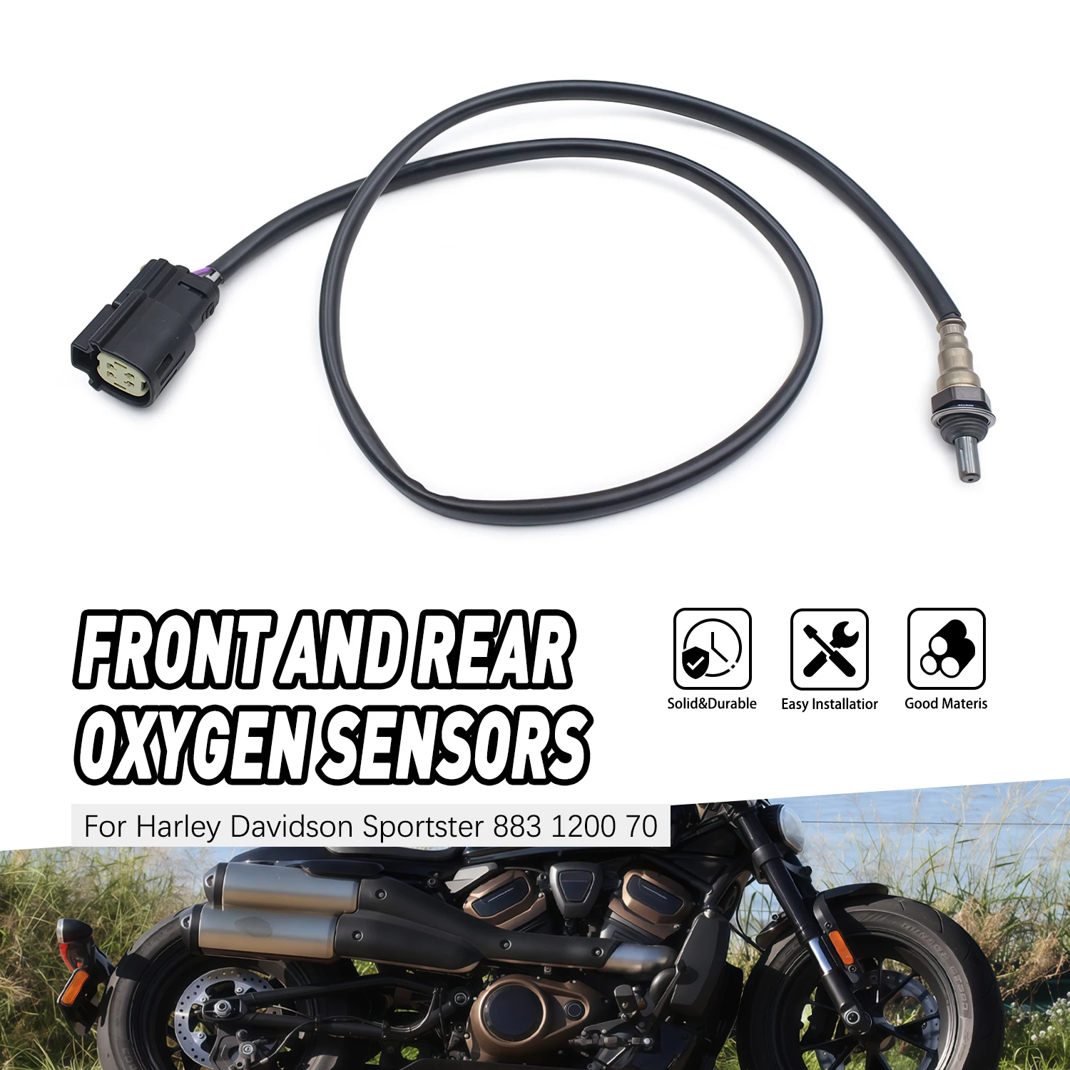 Oxygen O2 Sensor For Harley Davidson Iron 883 Dark Custom XL883N Seventy Two Dark Custom XL1200V Motorbike Parts 32700026