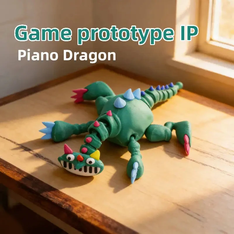3D Printed Piano Dinosaur Figure ornament Toy New Funny Eco Friendly PLA Horror Game Collectible Model For Kids Fans Gifts 2026