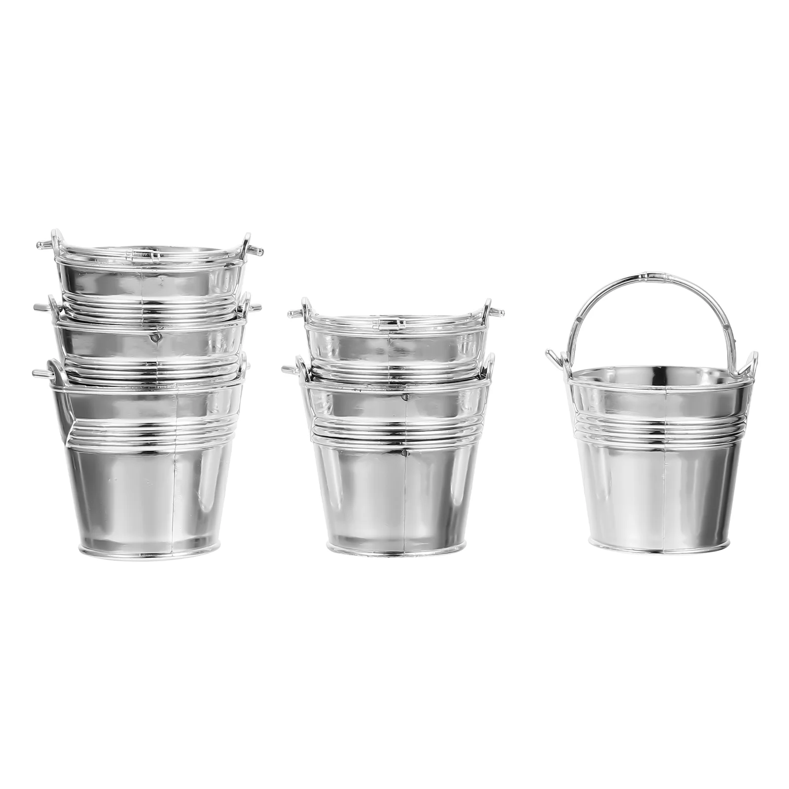 10 Pcs Snack Bucket Popcorn Cooler Keg Cookie Container Sweets Snacks Storage Barrel Party Food Mini Plastic Metal