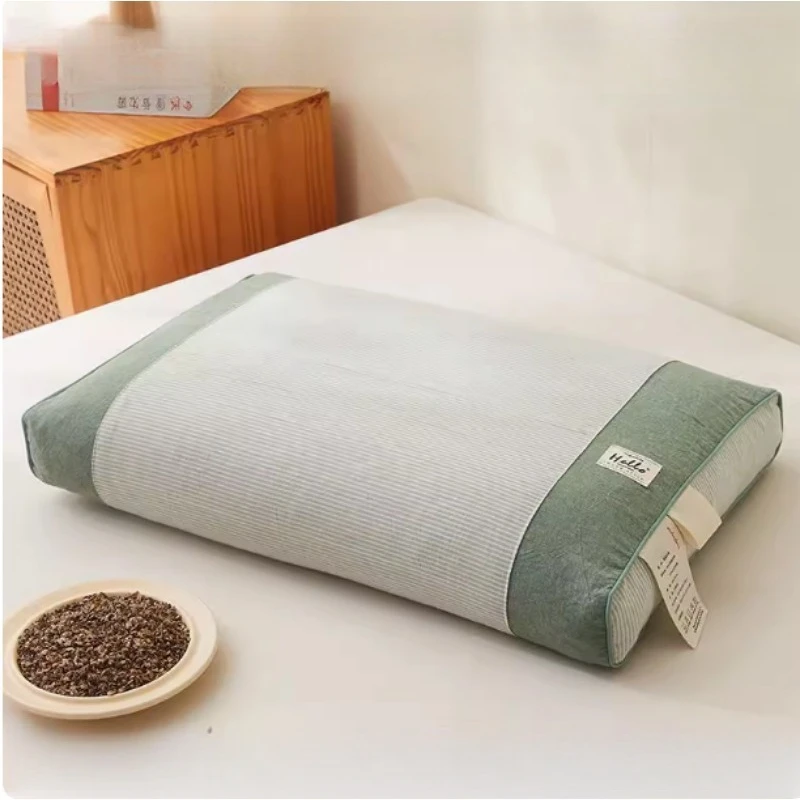 Pure cotton natural pure buckwheat pillow skin for sleep special pillow core adult student summer neck pillow