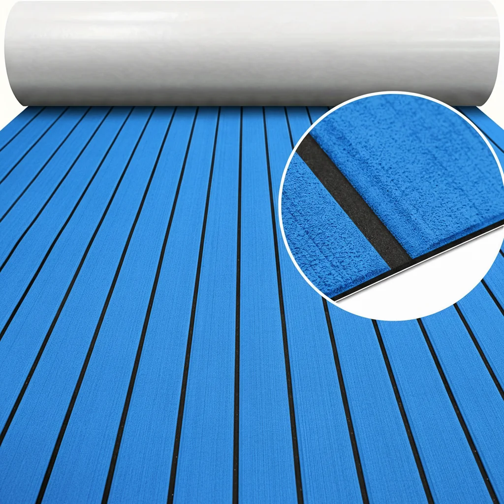 

2400*300*5mm EVA Foam Boat Decking Sheet Mat Yacht Motorboat Anti Slip Vehicle Self-adhesive Marine Faux Teak Deck Flooring Pad