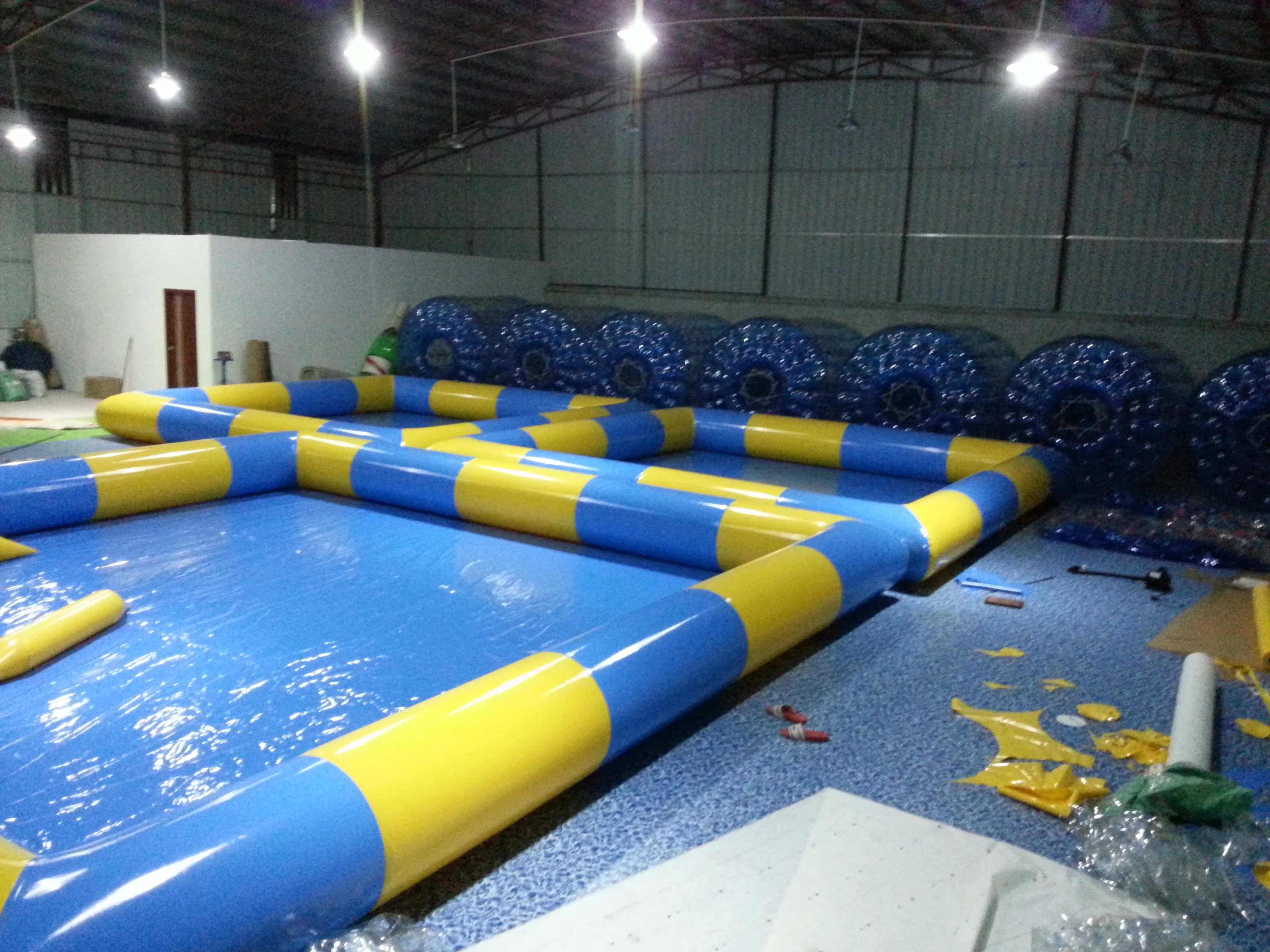 2026 Outdoor Commercial Or Summer Leisure Water Play Swimming Pool Entertainment Multicolor Rectangular Inflatable Poolpromote