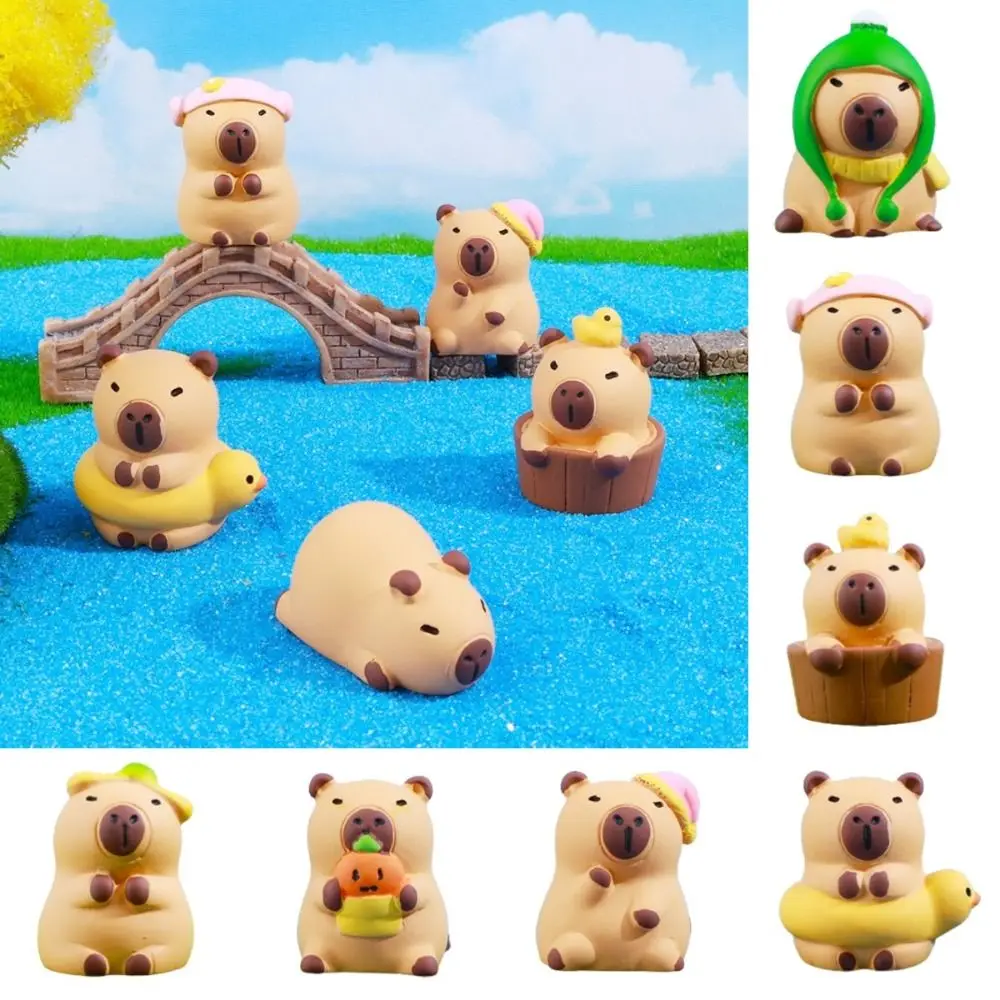 Animals Capybara Figure Toys Simulation Model Simulation Capibara Model Figure Cartoon Capybara Animals Figures Desk Decor