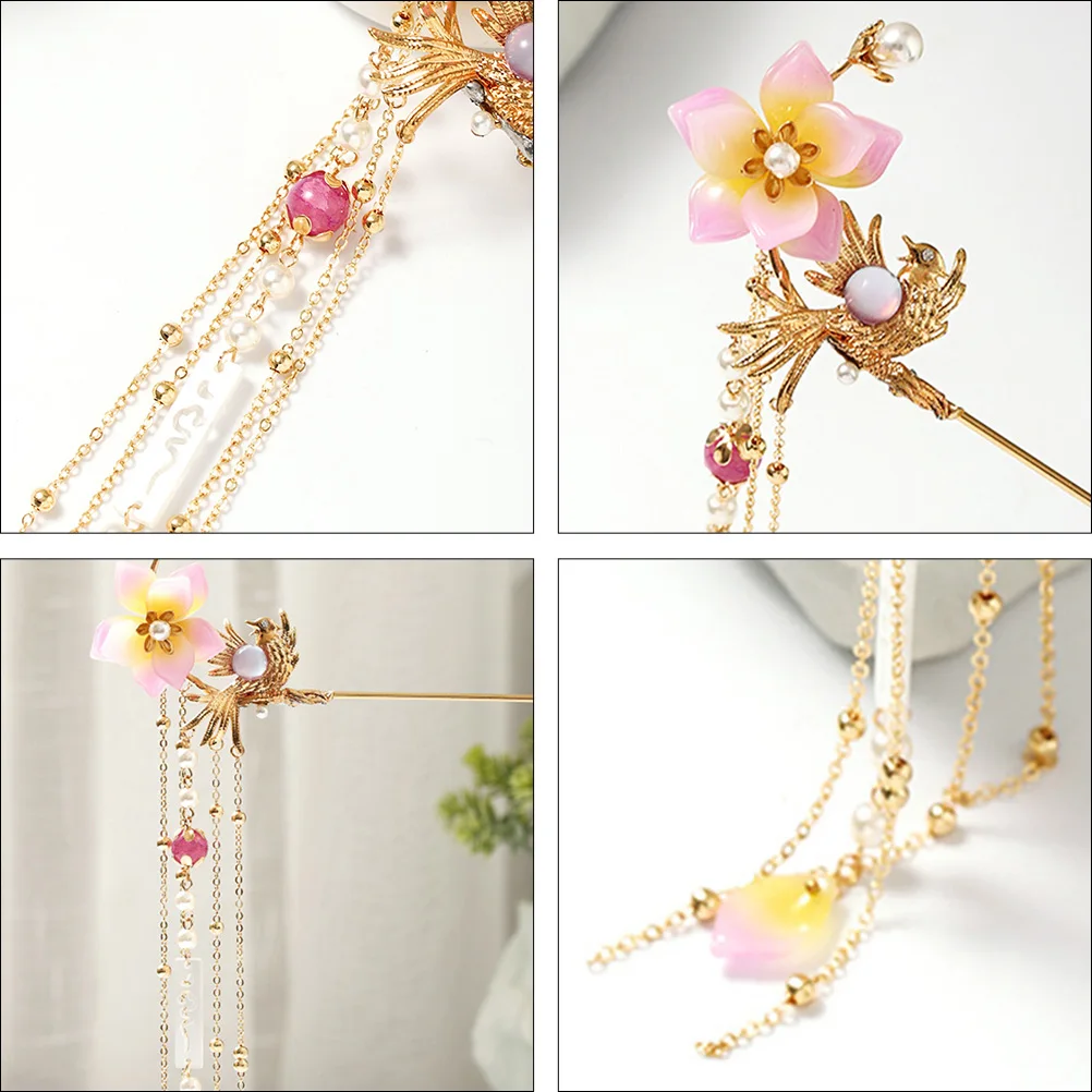 

Retro Hairpin Tassel Accessory Vintage Stick Han Costume Decor Headdress Traditional Wedding Engagement Birthday Hair