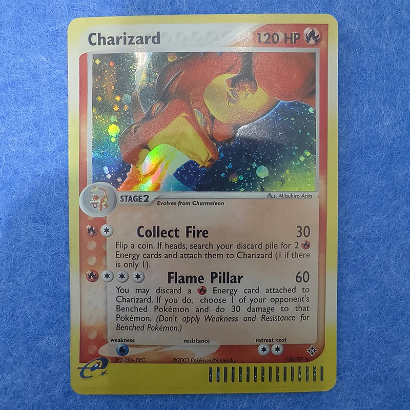 FAI DA TE 5 pz/set Collezione Anime Charizard Foil Flash PTCG Trading Carte Da Gioco Pocket Monsters Figura Scheda di Sostituzione Ragazzi Giocattolo Regalo